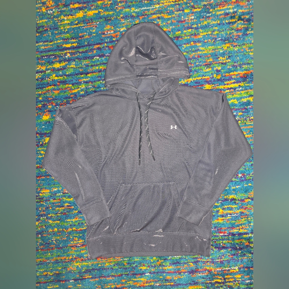 Womens Under Armour‎ hoodie. Like new size MD blue grey shimmer color